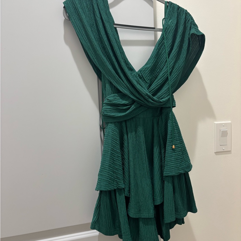 Green Women's Dress Romper